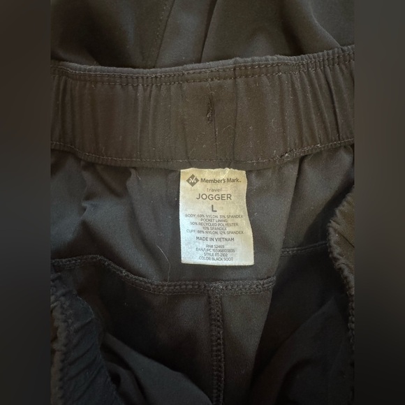 Women’s Makers Mark Black athletic travel joggers hidden drawstring Large - Picture 3 of 3
